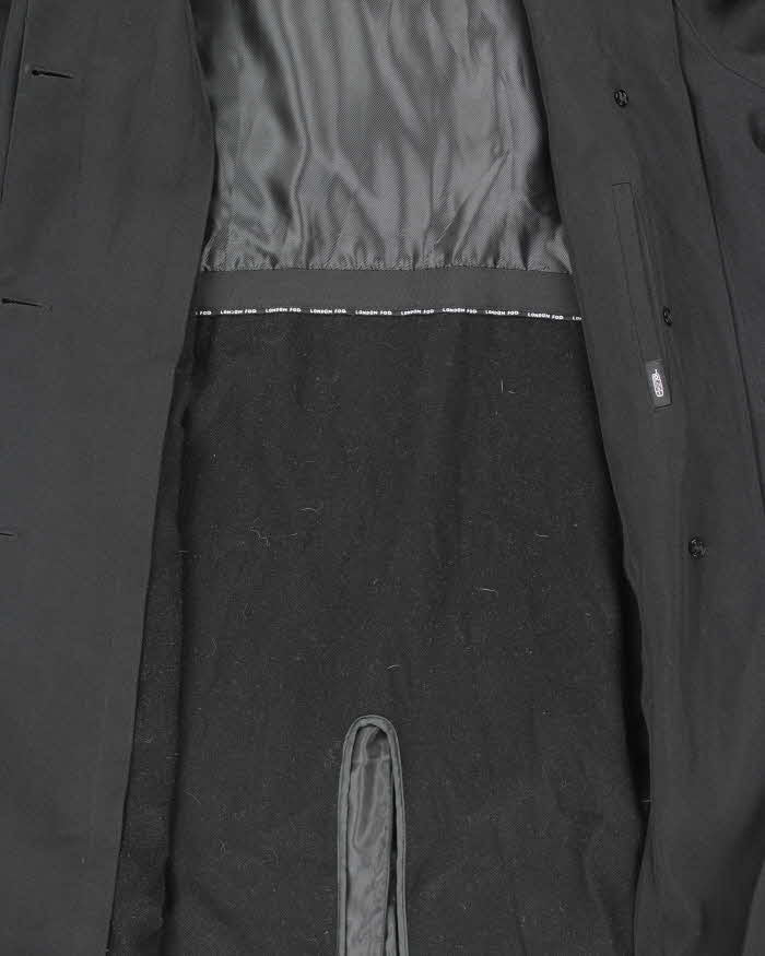 Vintage London Fog Black Lined Trench Coat - S