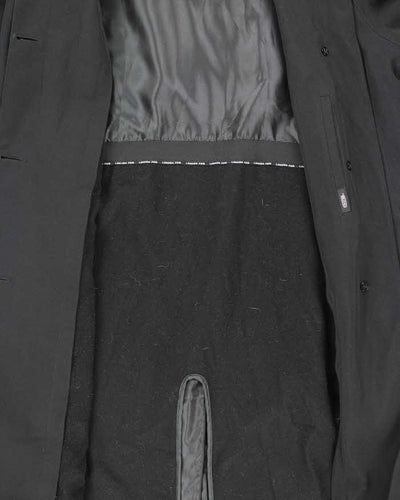 Vintage London Fog Black Lined Trench Coat - S