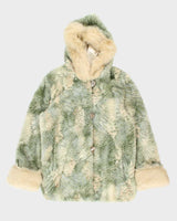 Vintage Nuage Hooded Faux Fur Jacket - M