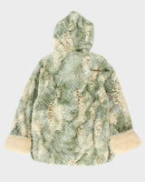 Vintage Nuage Hooded Faux Fur Jacket - M