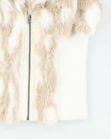 Vintage Y2k 00s Suzy Shier Faux Fur Knit Gilet - M