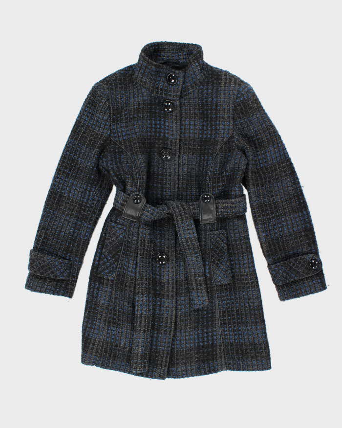 Vintage Y2k 00s Novelti Wool Blend Coat - L