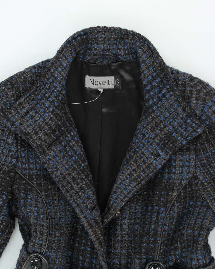 Vintage Y2k 00s Novelti Wool Blend Coat - L