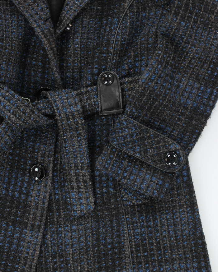 Vintage Y2k 00s Novelti Wool Blend Coat - L