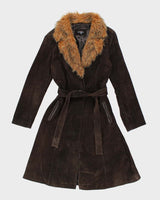 Vintage 90s Le Chateau Long Suede Jacket - M