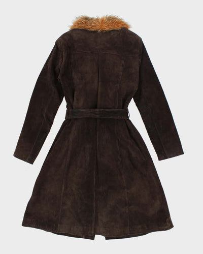 Vintage 90s Le Chateau Long Suede Jacket - M