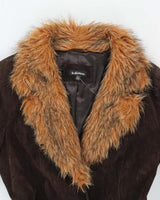 Vintage 90s Le Chateau Long Suede Jacket - M