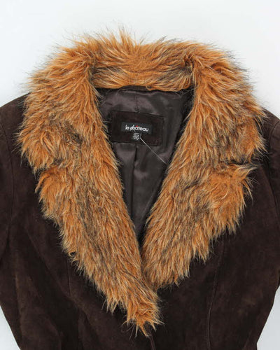 Vintage 90s Le Chateau Long Suede Jacket - M