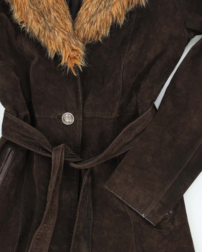 Vintage 90s Le Chateau Long Suede Jacket - M