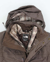 The North Face Brown Hooded Waterproof 2-In 1 Jacket - M