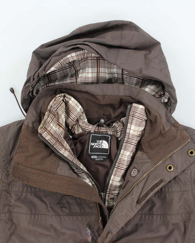 The North Face Brown Hooded Waterproof 2-In 1 Jacket - M