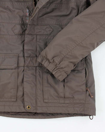 The North Face Brown Hooded Waterproof 2-In 1 Jacket - M