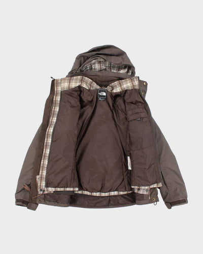 The North Face Brown Hooded Waterproof 2-In 1 Jacket - M