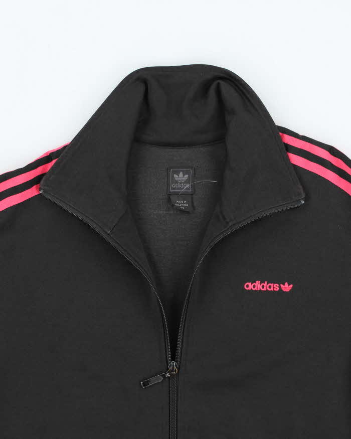 Vintage Y2K Adidas Three Striped Zip Up Track Jacket - M
