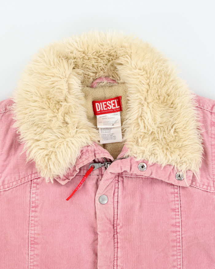 Vintage Y2k 00s Diesel Pink Corduroy Jacket - L – Rokit