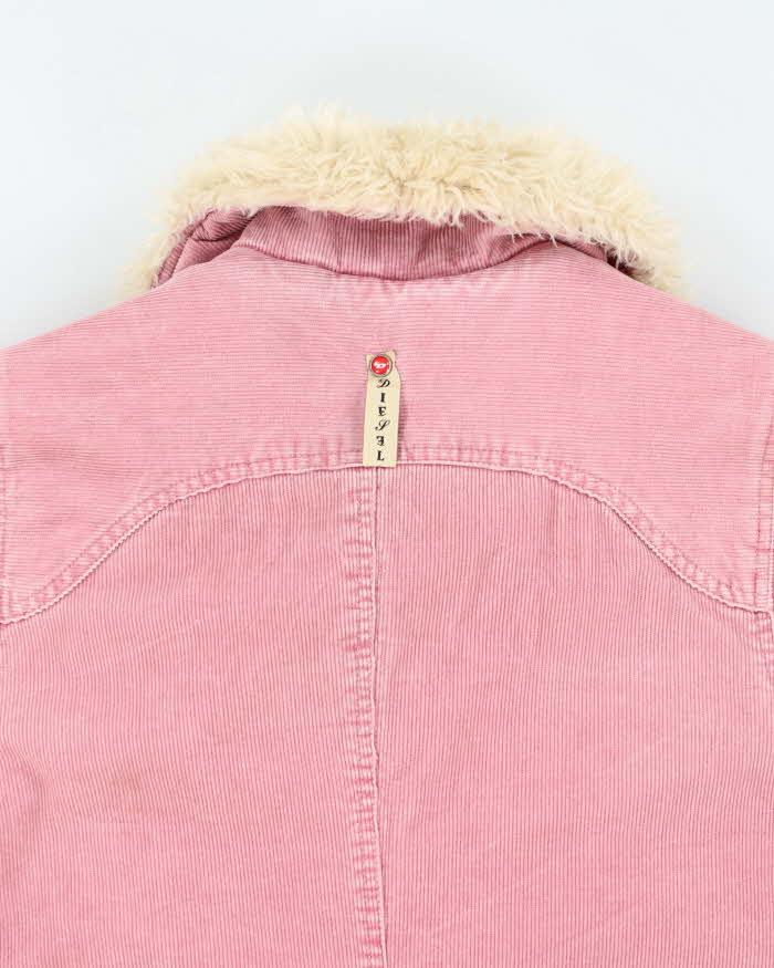 Vintage Y2k 00s Diesel Pink Corduroy Jacket - L – Rokit