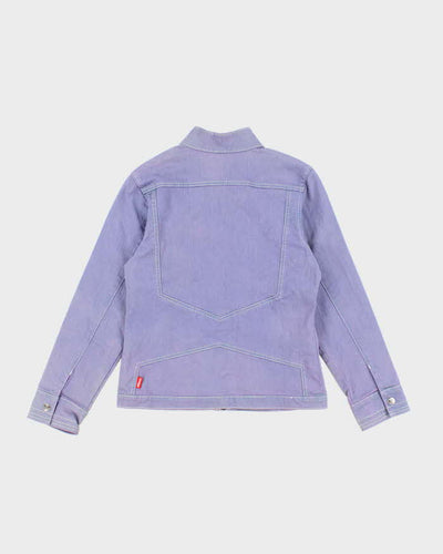 Vintage Y2k 00s Disney Mickey Mouse Lightweight Purple Denim Jacket - M