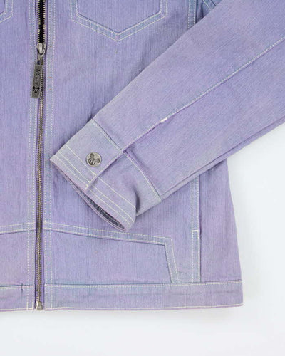 Vintage Y2k 00s Disney Mickey Mouse Lightweight Purple Denim Jacket - M