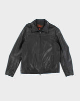 Vintage Y2K Danier Zip Up Leather Harrington Jacket - L