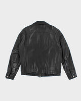 Vintage Y2K Danier Zip Up Leather Harrington Jacket - L