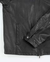 Vintage Y2K Danier Zip Up Leather Harrington Jacket - L