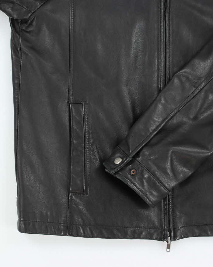Vintage Y2K Danier Zip Up Leather Harrington Jacket - L