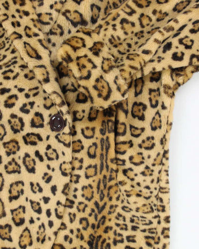 Vintage Brettons Leopard Print Faux Fur Coat - L