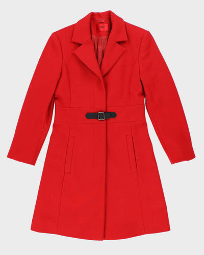 Hugo Boss Red Wool Blend Coat - S