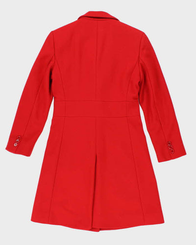 Hugo Boss Red Wool Blend Coat - S