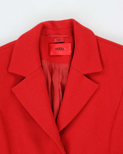 Hugo Boss Red Wool Blend Coat - S