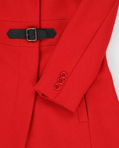 Hugo Boss Red Wool Blend Coat - S