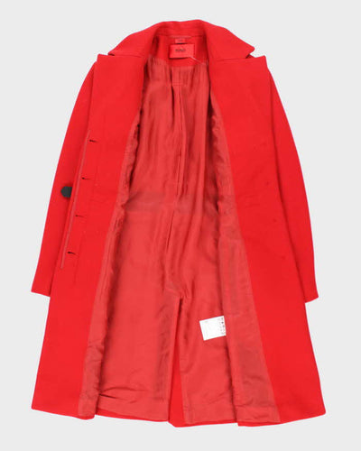 Hugo Boss Red Wool Blend Coat - S