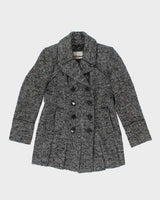 Vintage Y2k 00s Guess Wool &amp; Silk Blend Double Breasted Coat - S
