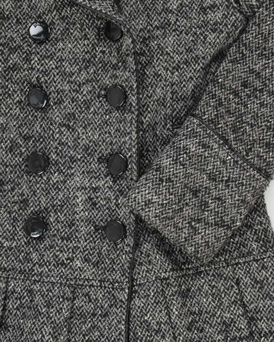 Vintage Y2k 00s Guess Wool & Silk Blend Double Breasted Coat - S