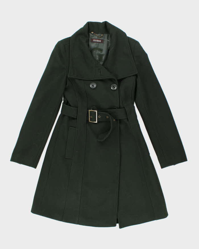 Vintage Y2k 00s Guess Wool  Blend Double Breasted Coat - S