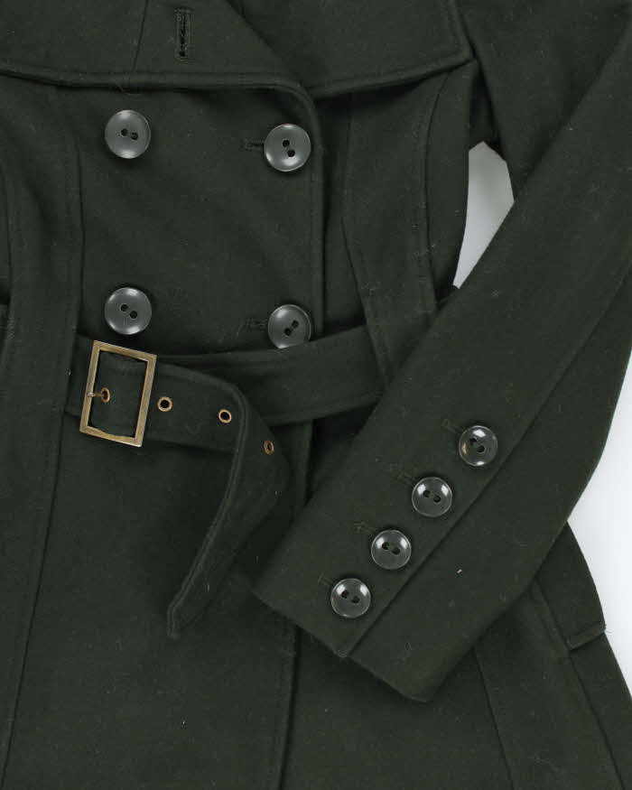 Vintage Y2k 00s Guess Wool  Blend Double Breasted Coat - S