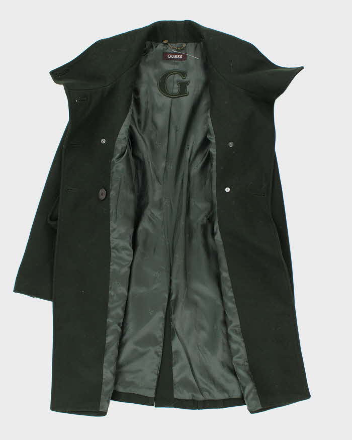Vintage Y2k 00s Guess Wool  Blend Double Breasted Coat - S