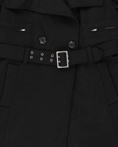 Vintage Y2k 00s Guess Wool Blend Double Breasted Coat - L