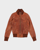 Vintage Fossil Brown Leather Jacket - S