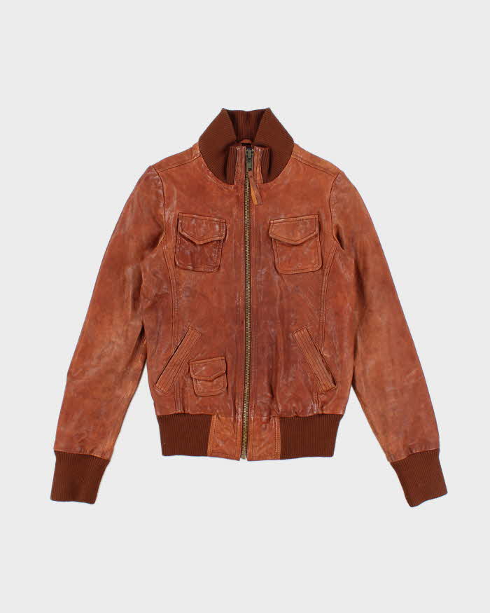 Vintage Fossil Brown Leather Jacket - S