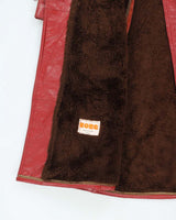 Vintage 70s Sears Red Lined Leather Jacket - S