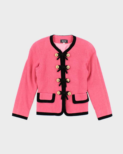 Vintage 80s Ho's Pink Bow Jacket - S
