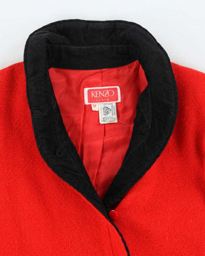 Vintage 80s Kenzo Red Wool Jacket - M