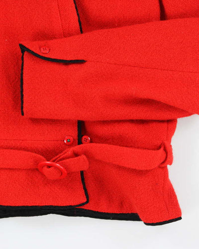 Vintage 80s Kenzo Red Wool Jacket - M