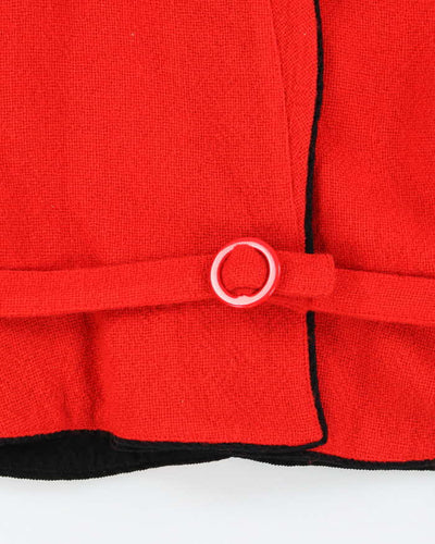 Vintage 80s Kenzo Red Wool Jacket - M