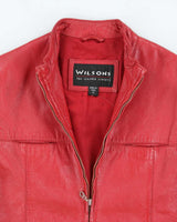 Vintage Y2k 00s Wilsons Red Leather Jacket - XL