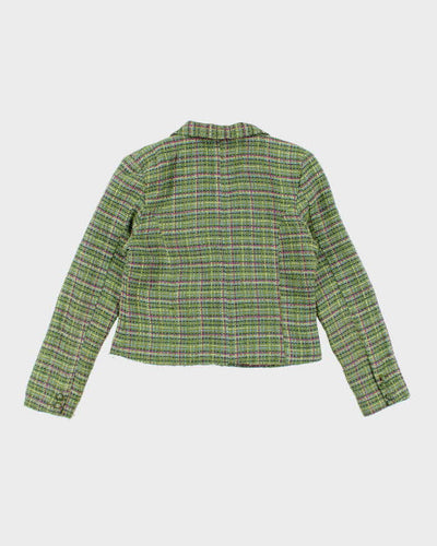 Vintage 00s Steve & Barry's Woven Green Blazer Jacket - L