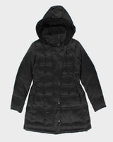 Vintage Y2k 00s DKNY Black Down Hooded Puffer Jacket - XS