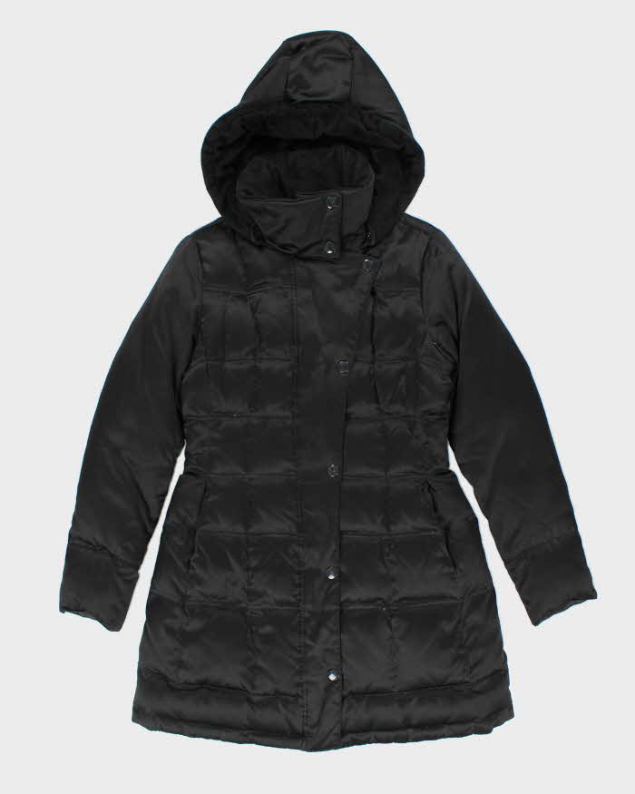 Vintage Y2k 00s DKNY Black Down Hooded Puffer Jacket - XS