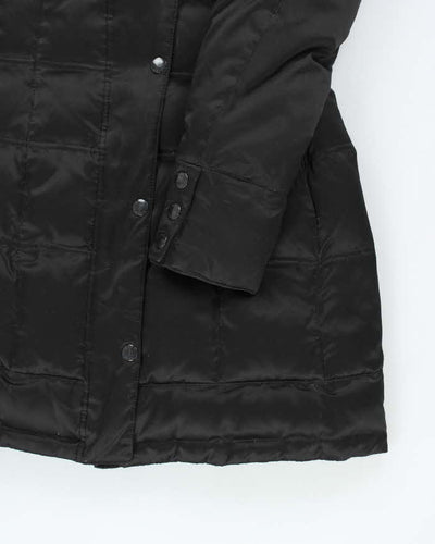 Vintage Y2k 00s DKNY Black Down Hooded Puffer Jacket - XS